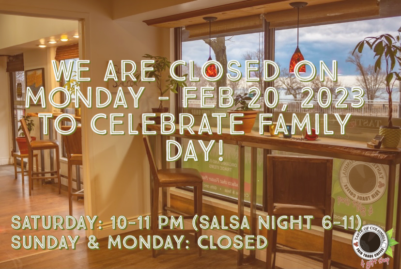 Closure for Family Day: Feb 20, 2023