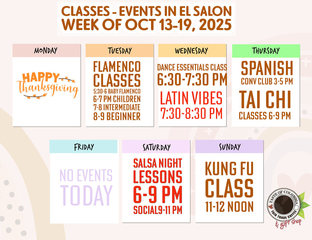 Calendar of Classes & Events El Salon (studio)
